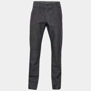 Pre Owned Dolce & Gabbana Black Denim Straight Leg 16 Fit Jeans XL