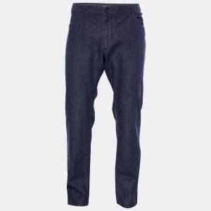 Pre Owned Dolce & Gabbana 16 Dark Blue Denim Regular Fit Jeans 3XL/Waist 41"