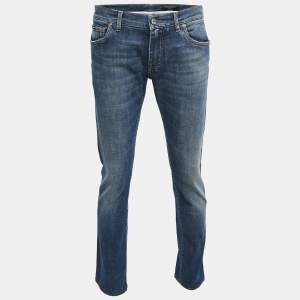 Pre Owned Dolce & Gabbana Blue Denim Skinny Jeans L Waist 34"