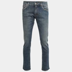 Pre Owned Dolce & Gabbana Blue Denim Slim Fit Jeans M Waist 34"
