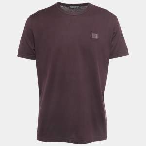 Pre Owned Dolce & Gabbana Brown Cotton Crew Neck Half Sleeve T-Shirt XXL