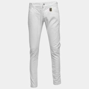 Pre Owned Dolce & Gabbana White Denim 14 Jeans M Waist 33"
