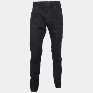 Pre Owned Dolce & Gabbana Black Denim 16 Stretch Slim Fit Jeans XL/Waist 36"