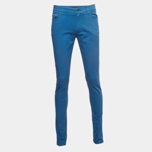 Pre Owned Dolce & Gabbana Blue Cotton Pants L