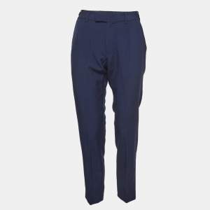 Dolce & Gabbana Blue Wool Regular Pants S