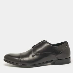 Dolce and Gabbana Black Leather Lace Up Derby Size 41