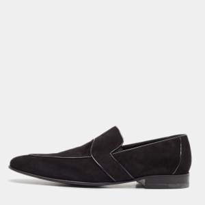 Dolce & Gabbana Black Suede Slip On Loafers Size 43