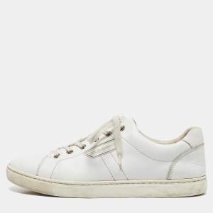 Dolce & Gabbana White Leather Lace Up Sneakers Size 41