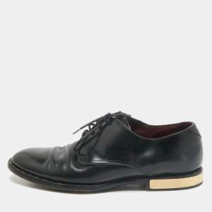 Dolce & Gabbana Black Leather Lace Up Derby Size 40