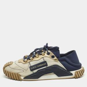 مملوكة م�سبقًا Dolce & Gabbana Ns1 Size 44 Multicolor Leather, Mesh and Nylon Lace Up Sneakers