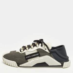 مملوكة مسبقًا Dolce & Gabbana Ns1 Size 46 Multicolor Leather, Mesh and Suede Lace Up Sneakers