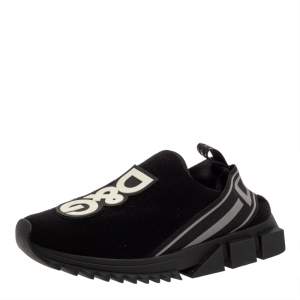 Pre Owned حذاء رياضى دولتشى أند غابانا سورينتو قماش تريكو أسود مقاس 42