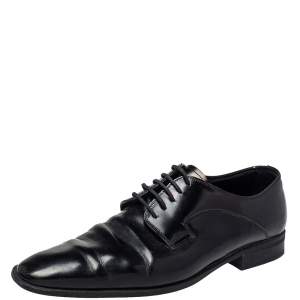 Dolce & Gabbana Black Leather  Lace Up Oxford Size 42