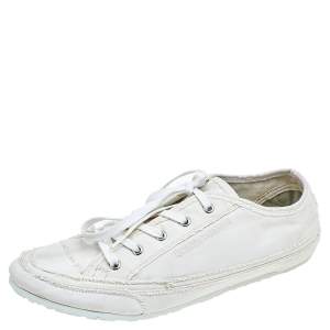 Dolce & Gabbana Cream Canvas Low Top Sneakers Size 44