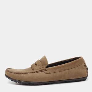 Dolce & Gabbana Light Brown Nubuck Leather Loafers Size 40