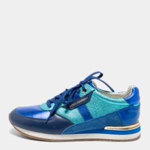 Dolce & Gabbana Multicolor Leather Low Top Sneakers Size 40