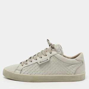 Dolce & Gabbana Grey Leather Low-Top Sneakers Size 41