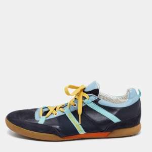 Dolce & Gabbana Multicolor Leather, Suede and Mesh Low-Top Sneakers Size 44