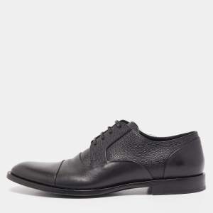 Dolce & Gabbana Black Leather Lace Up Oxfords Size 42.5