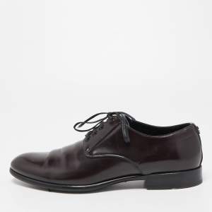 Dolce & Gabbana Dark Brown Leather Lace Up Derby Size 41