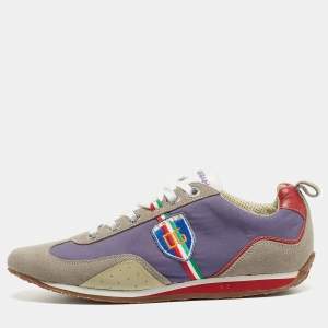 Dolce & Gabbana Multicolor Leather and Suede Low Top Sneakers Size 44.5