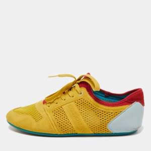 Dolce & Gabbana Yellow Suede Low Top Sneakers Size 42.5