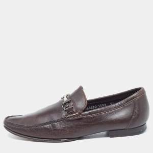 Dolce & Gabbana Brown Leather Penny Loafers Size 39.5