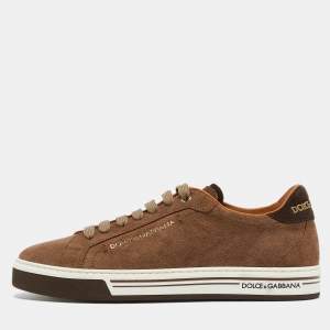 Dolce & Gabbana Brown Suede Low Top Sneakers Size 39