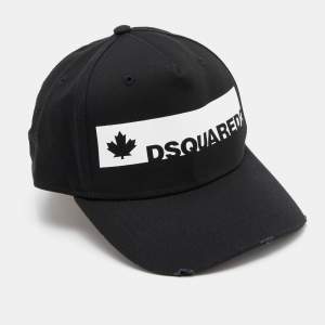 Dsquared2 Black Maple Logo Canvas Baseball Cap