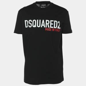 Dsquared2 Black Jersey Logo Print T-Shirt M