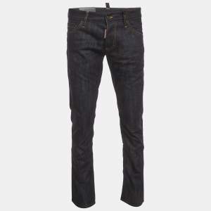 Pre Owned Dsquared2 Blue Denim Slim Fit Button Up Jeans M/Waist 35"