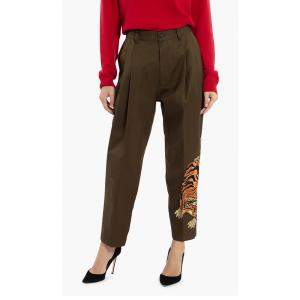 Dsquared2 Brown Tiger Embroidered Fight Fit Pants L (50)