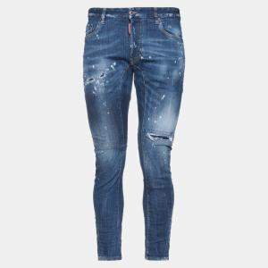 Dsquared2 Blue Denim Tidy Biker Jeans XL (IT 52)