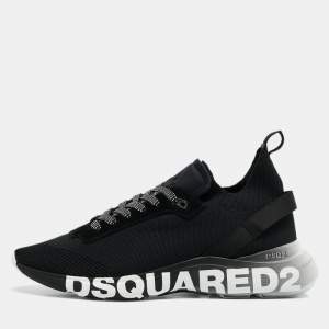 Dsquared2 Black Mesh and Neoprene Fly Sneakers Size 45