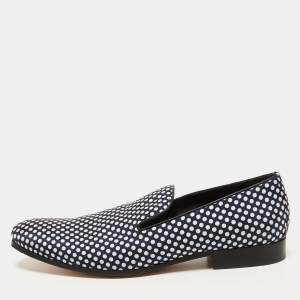 Dsquared2 Black Fabric Polka Dot Loafers Size 42