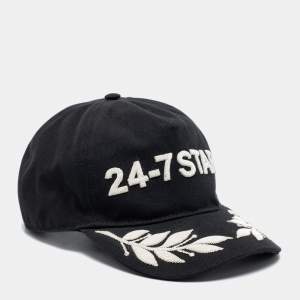 Dsquared2 Black Cotton Canvas 24-7 Icon Baseball Cap L