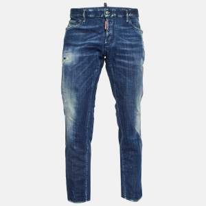 Dsquared2 Blue Distressed Denim Slim Fit Jeans XL/Waist 37"
