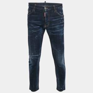 Dsquared2 Blue Denim Distressed Jeans M Waist 37"