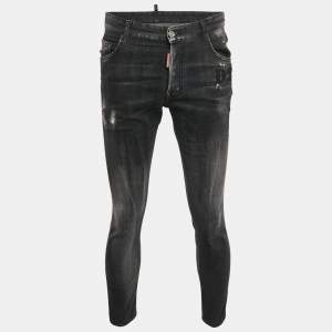 Dsquared2 Grey Denim Distressed Skater Jeans L Waist 36"