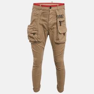 Dsquared2 Beige Gabardine Cotton Utility Pants S