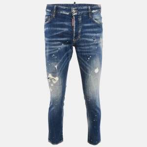 Dsquared2 Blue Distressed Denim Jeans S Waist 31"