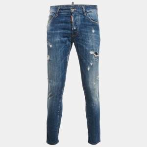 Dsquared2 Blue Distressed Denim Cool Guy Jeans S Waist 30"