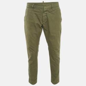 Dsquared2 Green Cotton Regular Fit Trousers XL