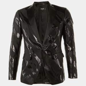 مملوكة مسبقًا Dsquared2 Black Lurex Silk Evening Jacket M