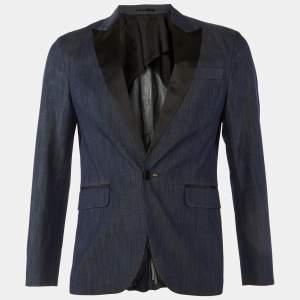 مملوكة مسبقًا Dsquared2 Dark Blue Cotton Tokyo Tailored Jacket M