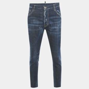 Pre Owned Dsquared2 Blue Distressed Denim Sexy Mercury Jeans XL Waist 36"