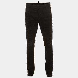 Pre Owned Dsquared2 Black Distressed Denim Cool Guy Jeans XL/Waist 36" 