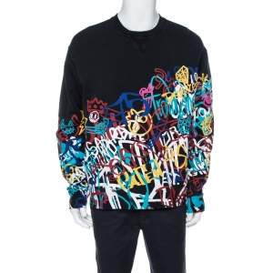 Dsquared2 Black Graffiti Print Cotton Cool Fit Sweatshirt XL