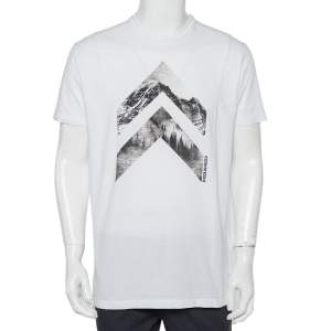 Dsquared2 White Printed Cotton Crewneck T-Shirt XL