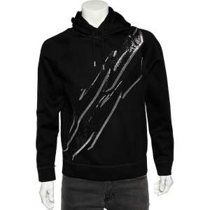 Dsquared2 Black Knit Sequined Detail Hoodie S